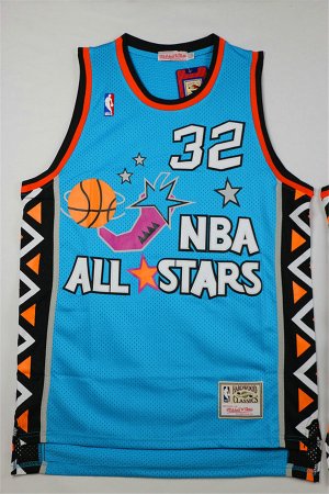Maillot De Basket All Star 1996 NBA East Shaquille O'Neal 32 Engrener Bleu
